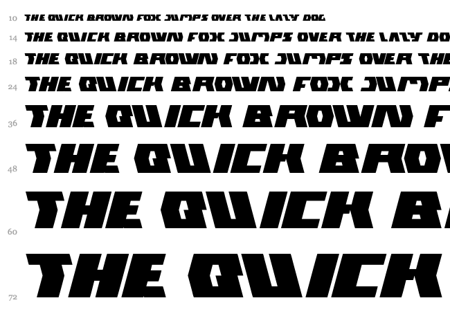 Gladiator Sport font waterfall